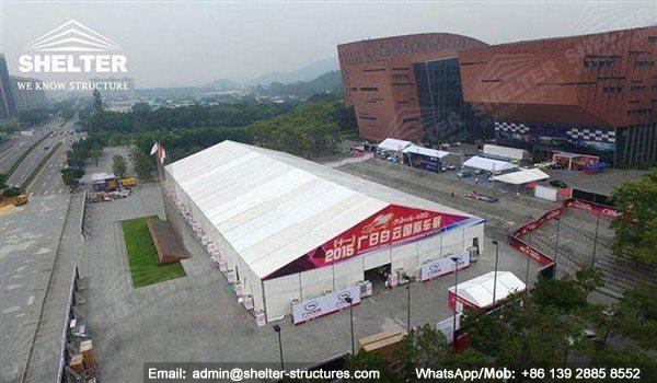 large exhibition structures - temporary structures for trade show fair - car display - auto release (131)
