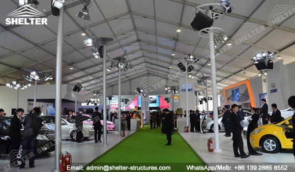 large exhibition structures - temporary structures for trade show fair - car display - auto release (42)