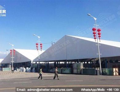 large exhibition structures - temporary structures for trade show fair - car display - auto release (88)